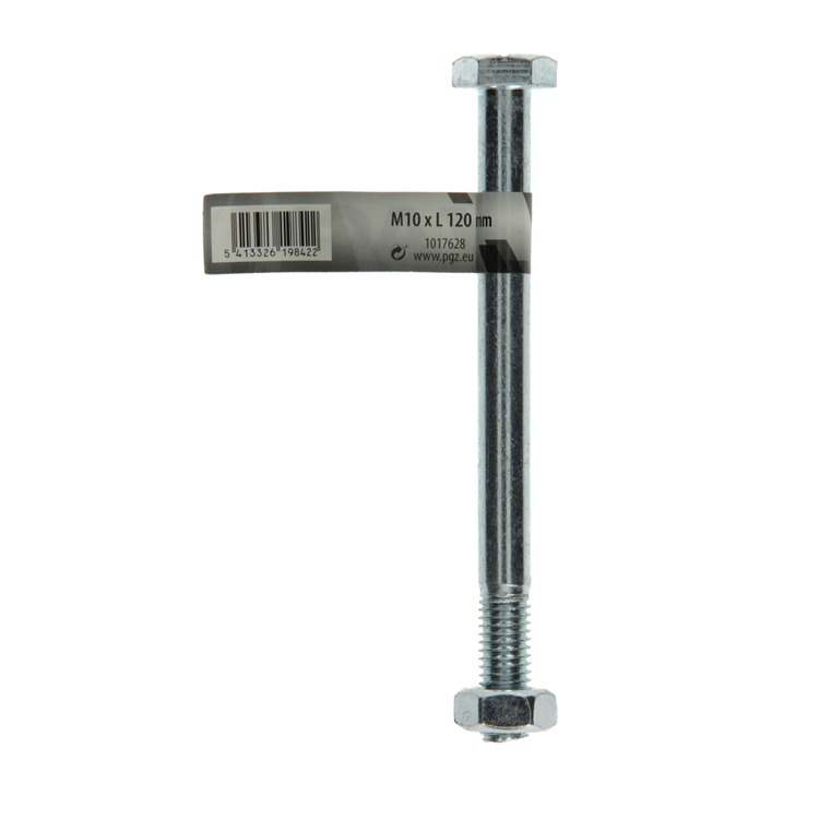 Mack 1017628 - mekaniekbout + moer staal verzinkt 1 st m10 x 120 mm | 10 stuks