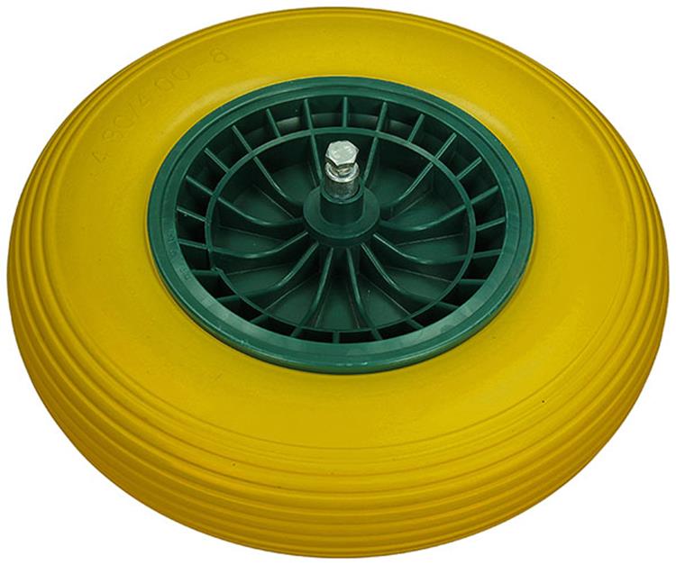 1039748 - lekvrij kruiwagenwiel ø 400 groene velg | 3 stuks