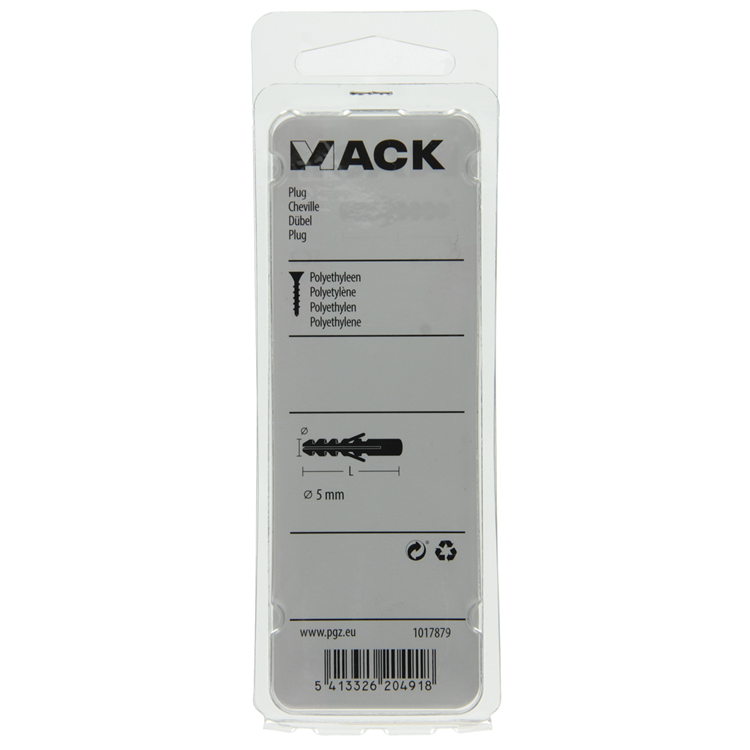 Mack 1017879 - plug polyethyleen 30 st 5 mm | 10 stuks
