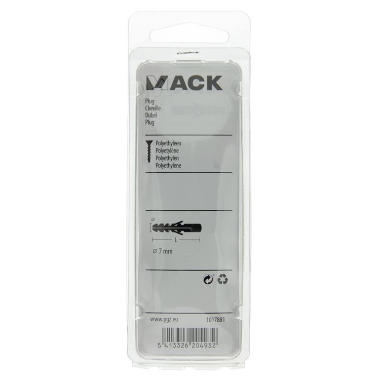 Mack 1017881 - plug polyethyleen 20 st 7 mm | 5 stuks