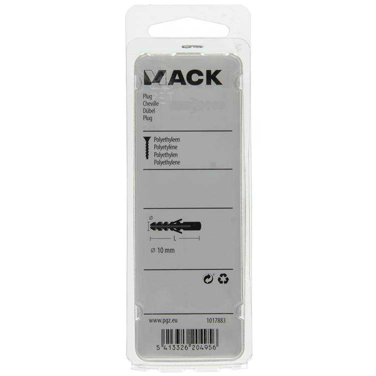 Mack 1017883 - plug polyethyleen 8 st 10 mm | 5 stuks