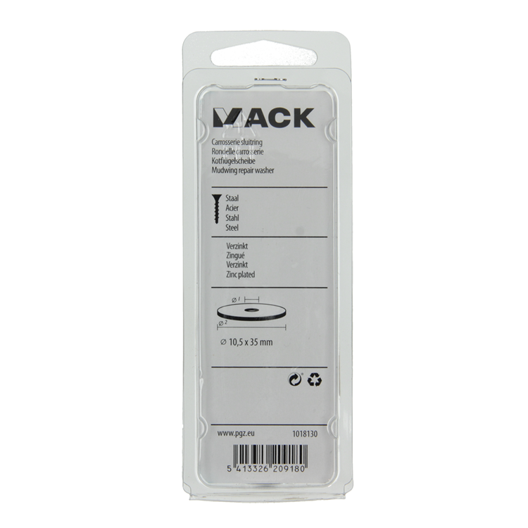 Mack 1018130 - carrosserie sluitring verzinkt28 st 10,5 x 35 mm | 5 stuks