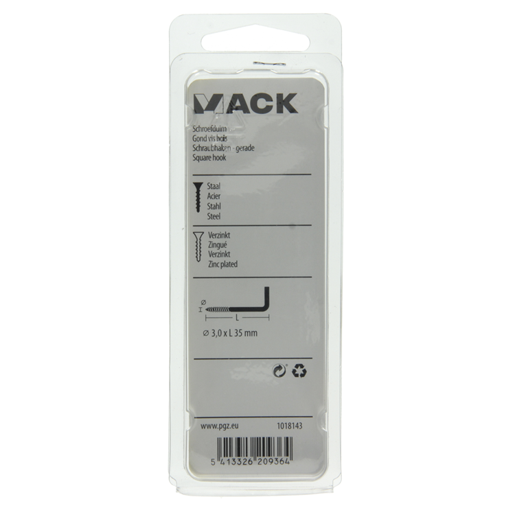 Mack 1018143 - schroefduim staal verzinkt 48 st 3,0 x 35 mm | 5 stuks