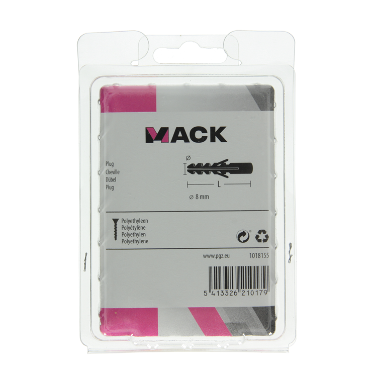 Mack 1018155 - plug polyethyleen 85 st 8mm | 3 stuks