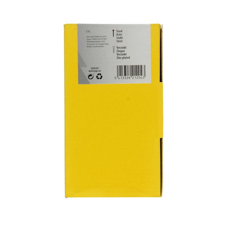 Mack 1020107 - spaanplaatschroef vz kop geelvz 200 st 4,5 x 60 mm | 2 stuks