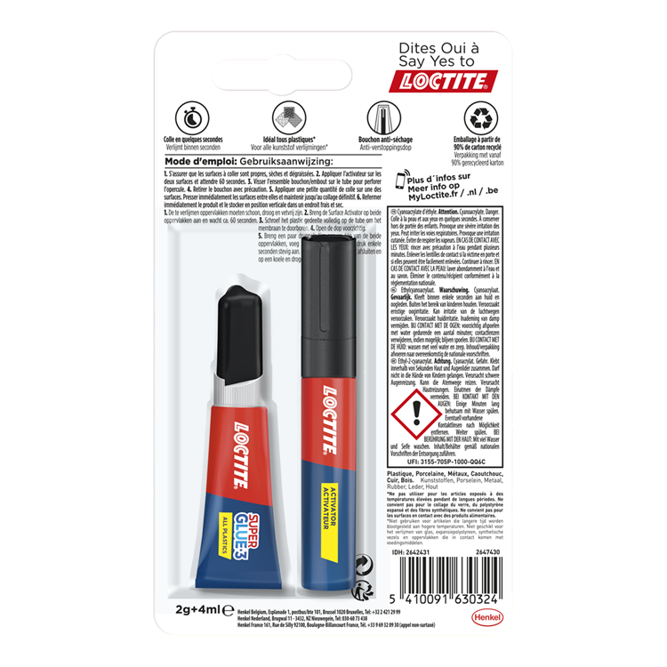 Loctite 1069855 - all plastics 2 g + 4ml | 6 stuks