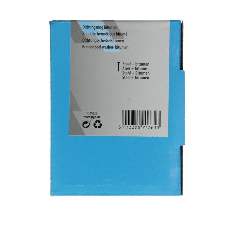 Mack 1020225 - dichtingsring bitumen verzinkt100 st 8,0 x 30 mm | 5 stuks