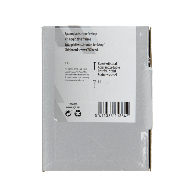 Mack 1020239 - spaanplaatschroef vz kop inox a2 200 st 4,5 x 35 mm | 2 stuks