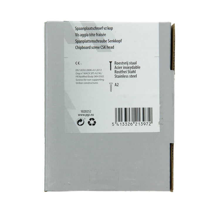 Mack 1020252 - spaanplaatschroef vz kop inox a2 50 st 6,0 x 100 mm | 2 stuks