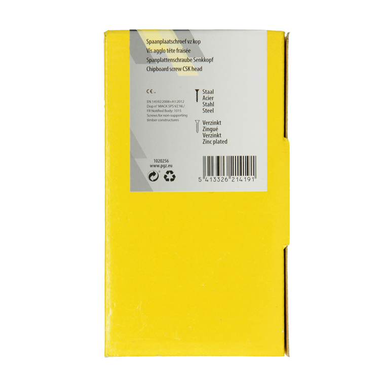 Mack 1020256 - spaanplaatschroef vz kop gvz 500 st 3,5 x 35 mm | 3 stuks