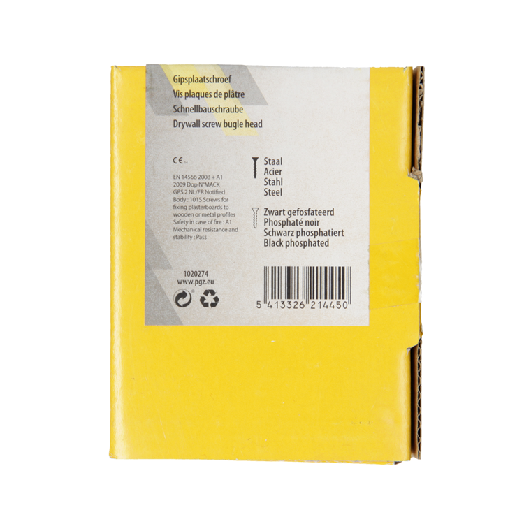 Mack 1020274 - gipsplaatschroef zwart gefosfat. 500 st 3,5 x 25 mm | 5 stuks