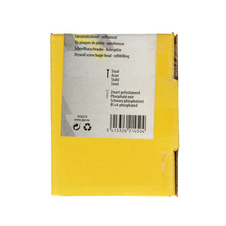 Mack 1020278 - gipsplaatschrf tekspunt zwart gefosfat. 500 st 3,5 x 25 mm | 5 stuks