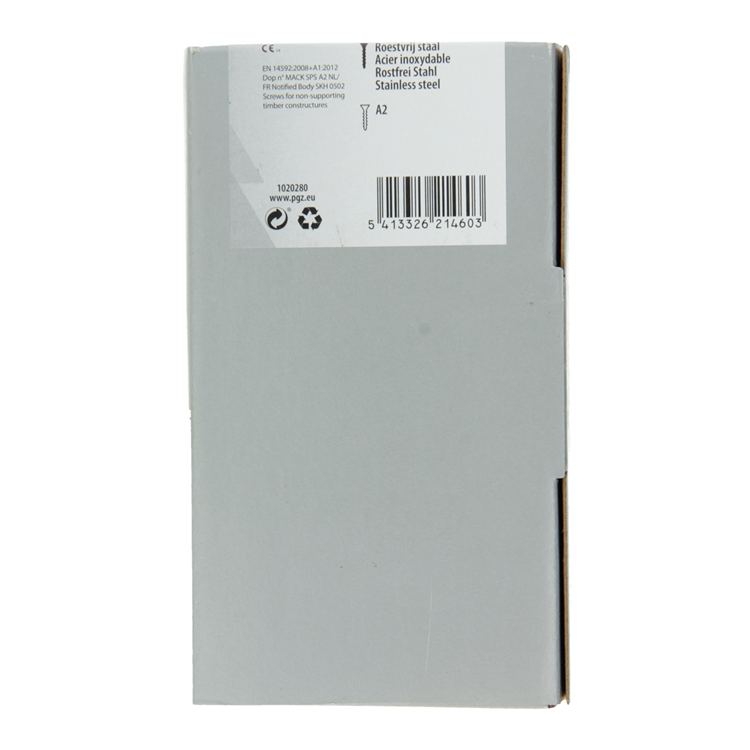 Mack 1020280 - spaanplaatschroef vz kop inox a2 250 st 5,0 x 50 mm | 2 stuks