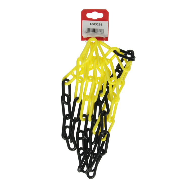 Mack 1005293 - kunststof ketting geel zwart ks-60 6,0x40mm 2mtr | 5 stuks