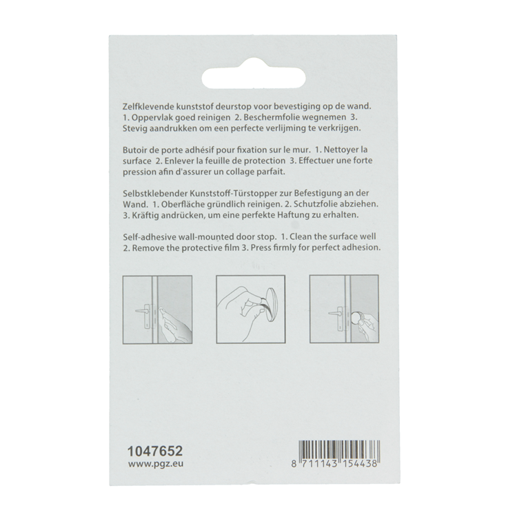 Mack 1047652 - deurstop zelfklevend bruin ø 60 mm 2 st pcs | 6 stuks