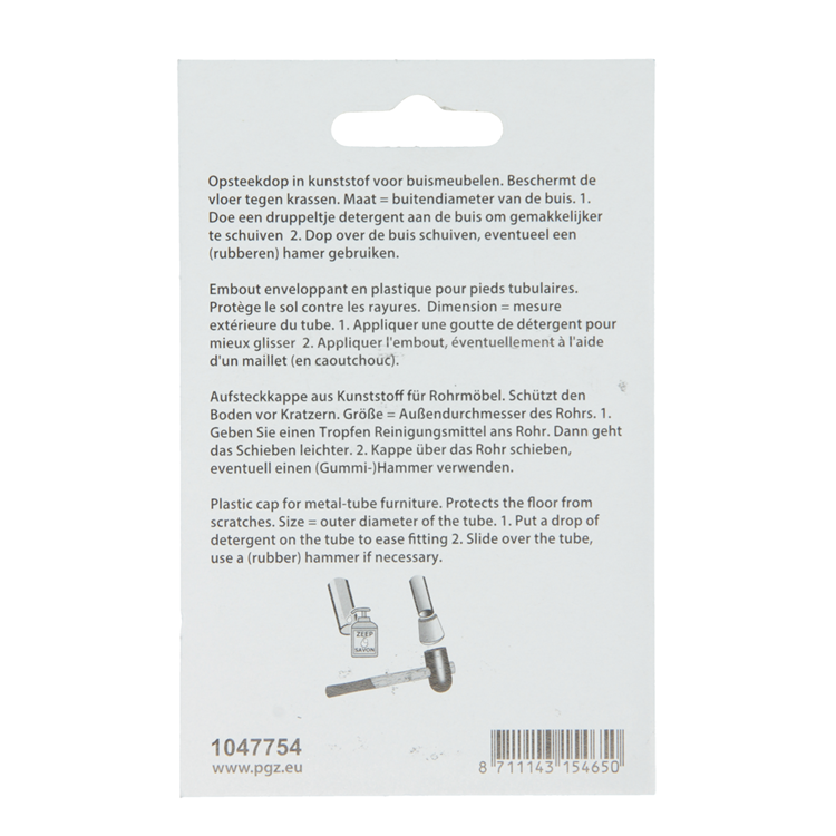 Mack 1047754 - opsteekdop kunststof zwart ø 28 mm 4 st pcs | 6 stuks