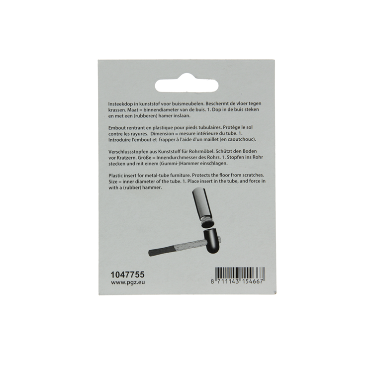 Mack 1047755 - insteekdop kunstsstof zwart ø 16 mm 4 st pcs | 6 stuks