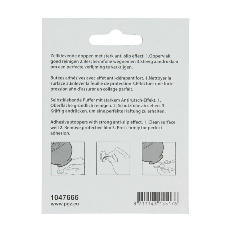 Mack 1047666 - antislipstrip zelfklevend transparant ø 30 mm 4 st pcs | 12 stuks