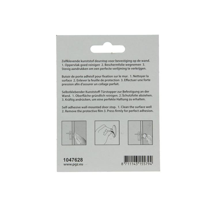 Mack 1047628 - deurstop zelfklevend wit ø 40 mm 2 st pcs | 6 stuks