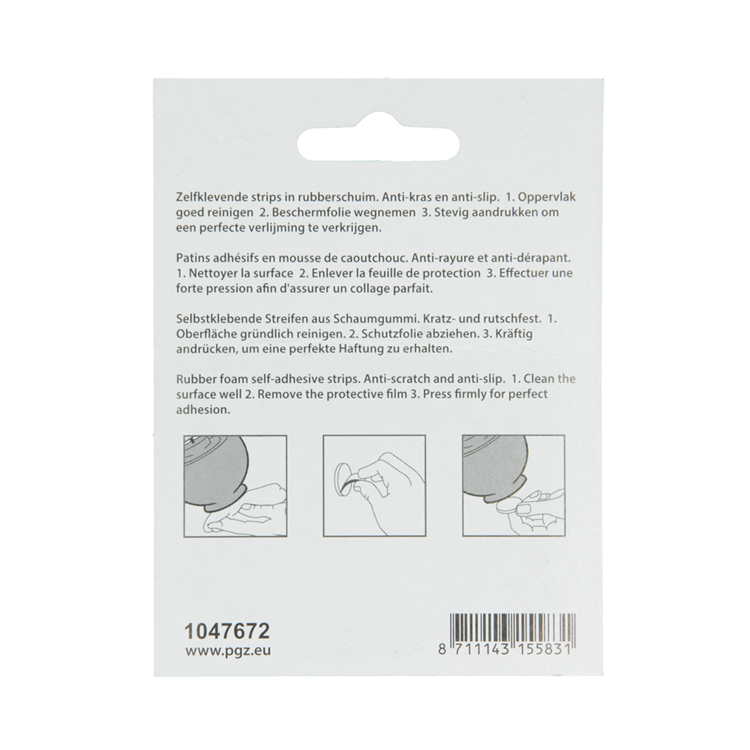 Mack 1047672 - rubberstrip zelfklevend zwart ø 28 mm 6 st pcs | 12 stuks