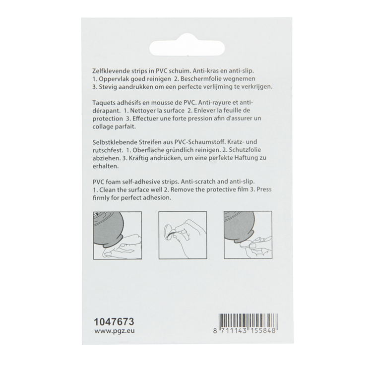 Mack 1047673 - schuimstrip zelfklevend zwart 20 x 20 mm 24 st pcs | 6 stuks