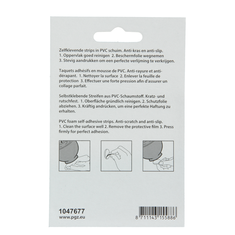Mack 1047677 - schuimstrip zelfklevend wit 15 x 15 mm 40 st pcs | 6 stuks