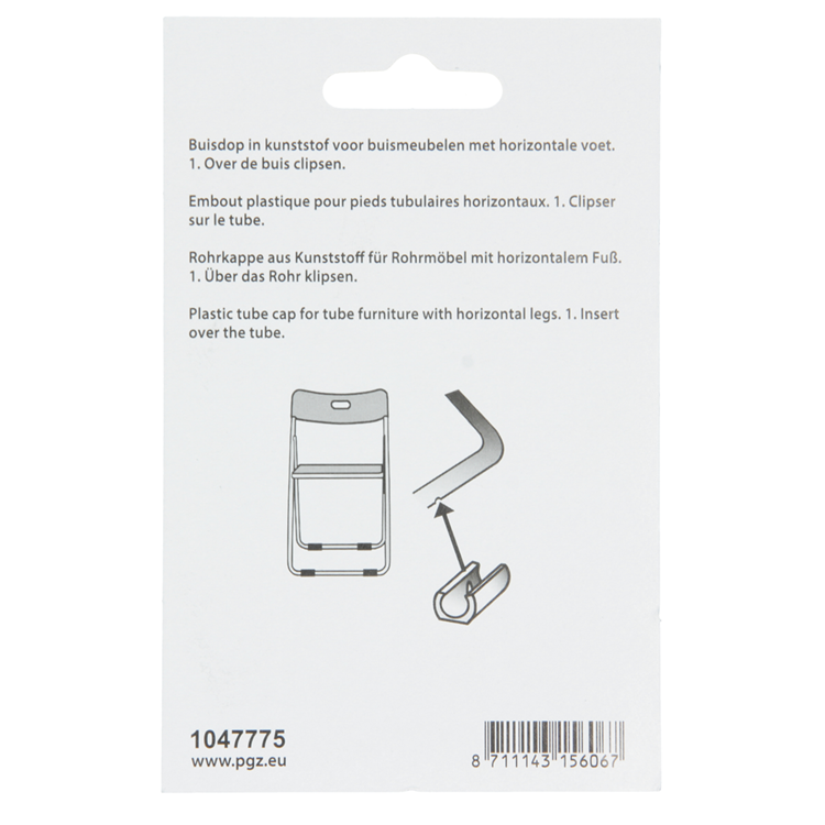 Mack 1047775 - buisdop kunststof zwart ø 20 mm 4 st pcs | 6 stuks