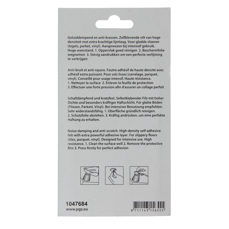 Mack 1047684 - super-vilt zelfklevend beige ø 22 mm 16 st pcs | 12 stuks