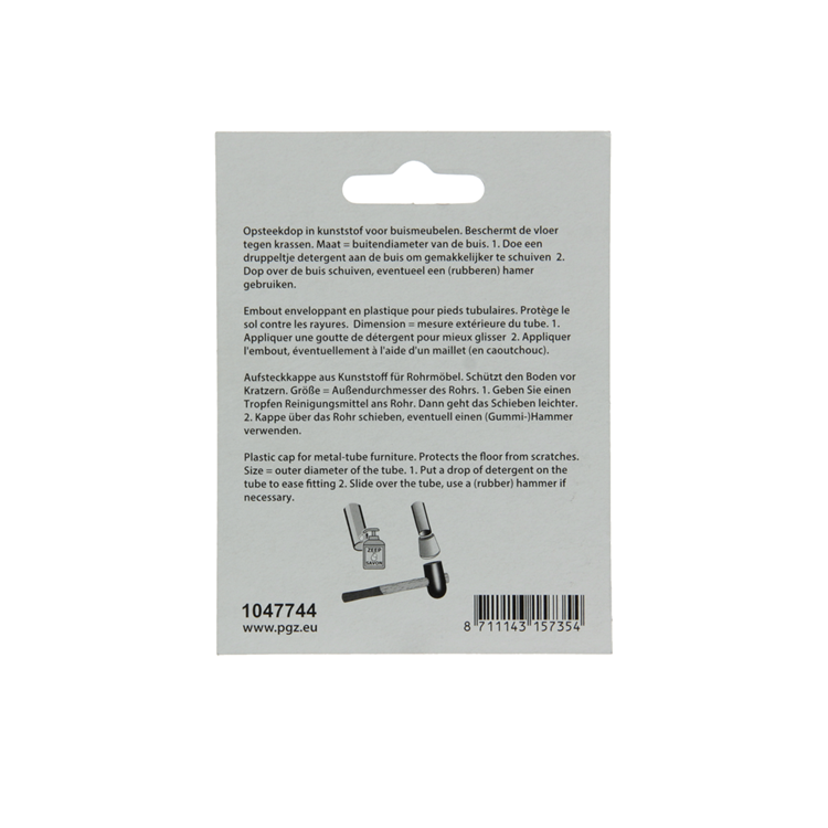 Mack 1047744 - opsteekdop kunststof zwart ø 10 mm 4 st pcs | 6 stuks