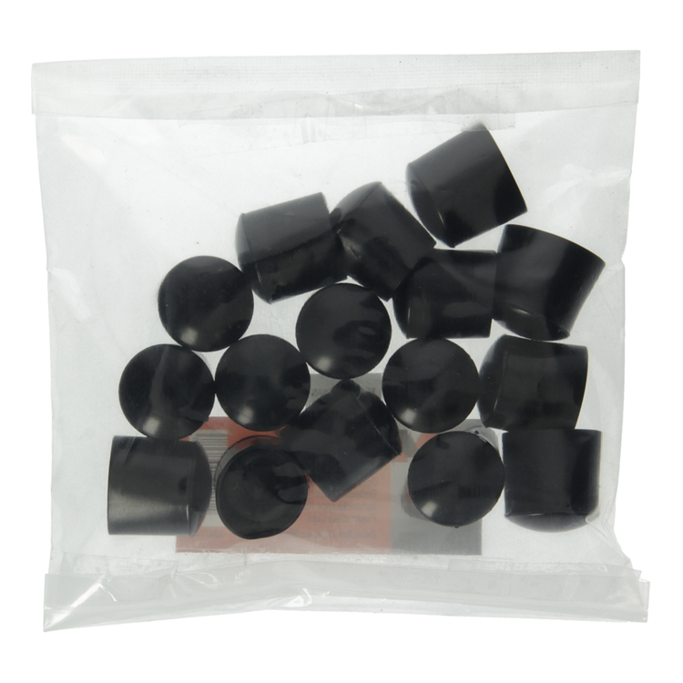 Mack 1047746 - opsteekdop kunststof zwart ø 22 mm 16 st pcs | 6 stuks