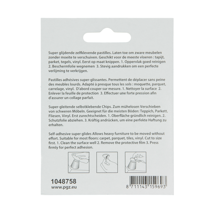Mack 1048758 - super glijpastille zelfklevendbruin ø 20 mm 8 st pcs | 12 stuks