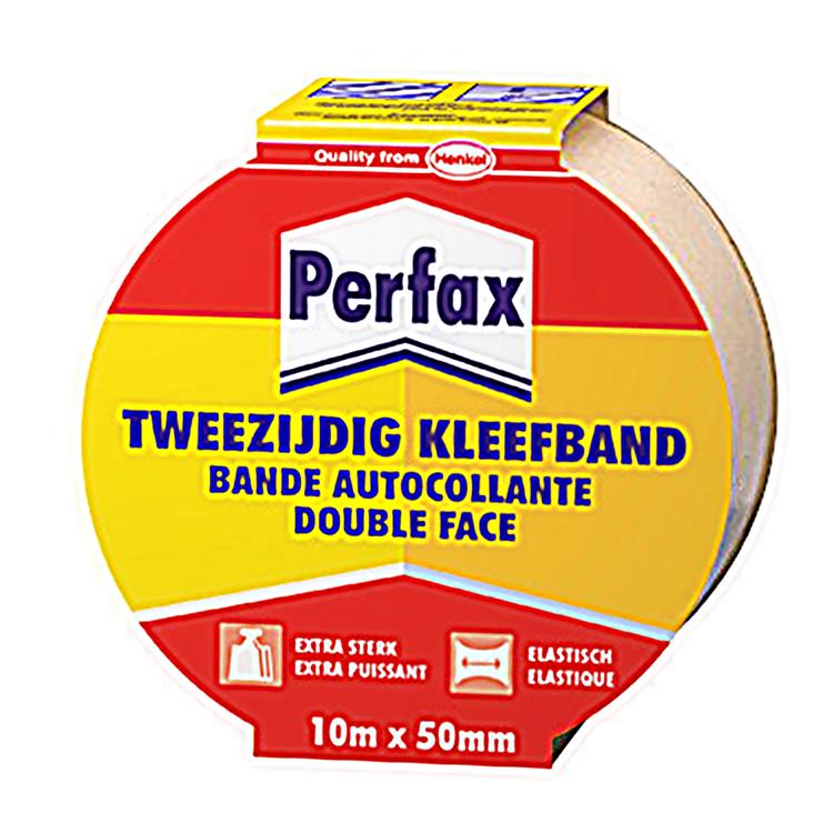 Perfax tweezijdige kleefband 10m | sterke hechting voor diverse oppervlakken | ideaal voor montage, reparatie en decoratie