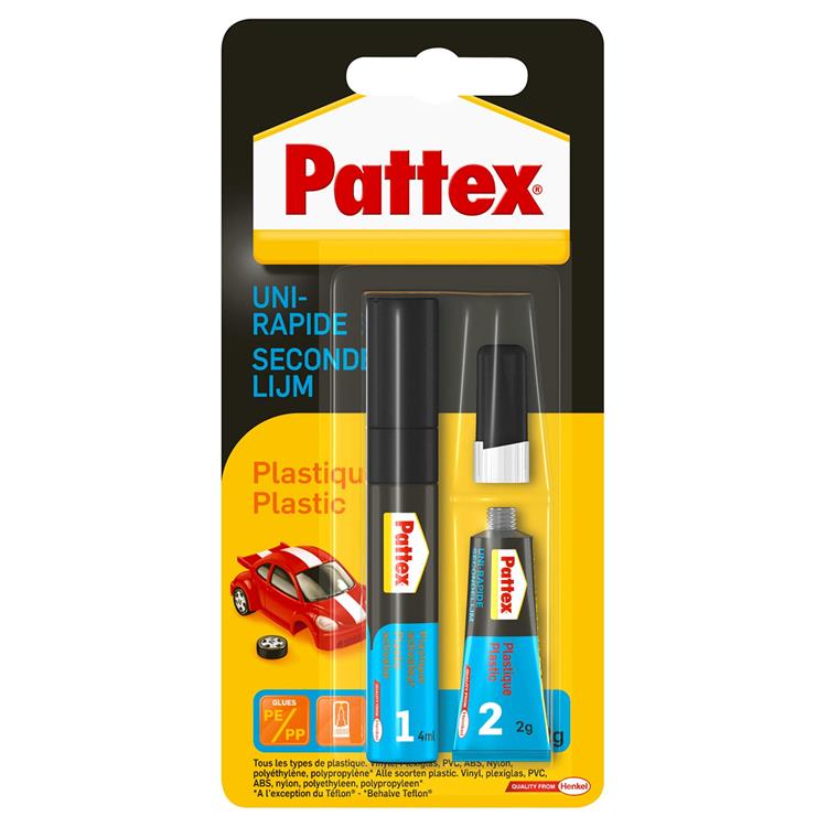 Pattex 1002444 - secondenlijm plastics | 12 stuks