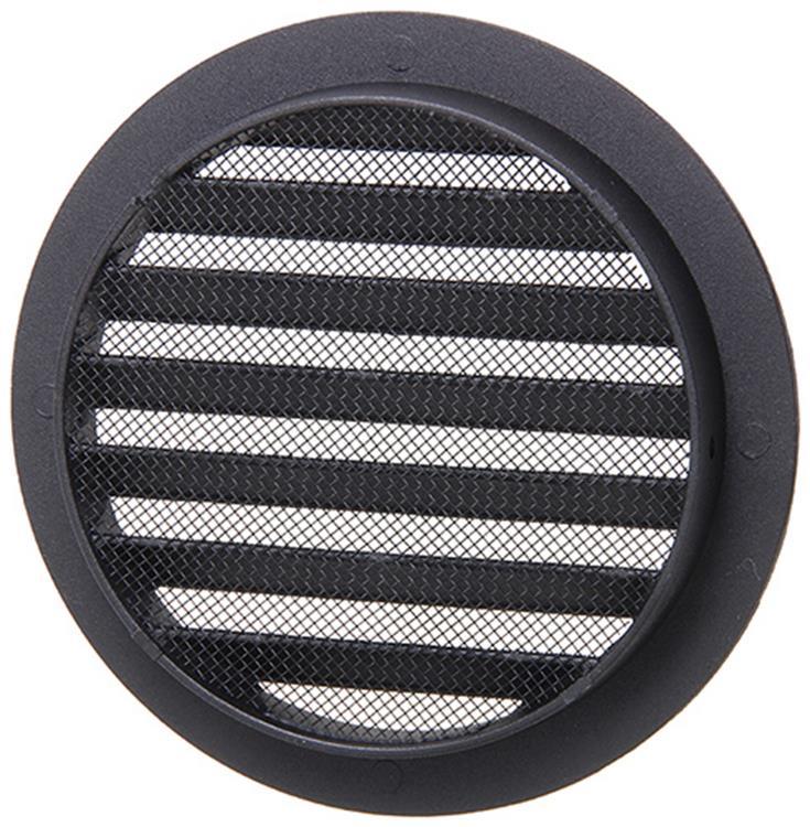 Renson 1061635 - inbouw rond schoepenr met gaas434r dia 160 ral 9005 zwart | 10 stuks