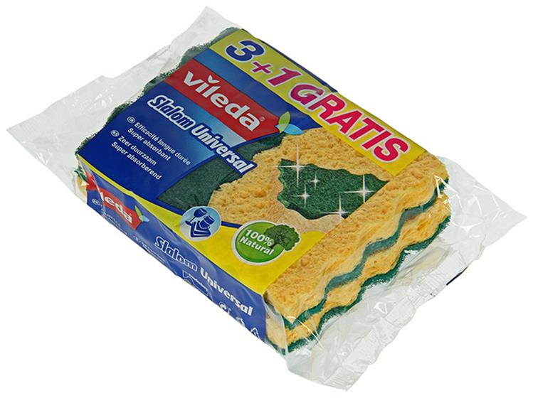 Vileda 1009691 - schuurspons slalom universal 3 + 1 | 15 stuks