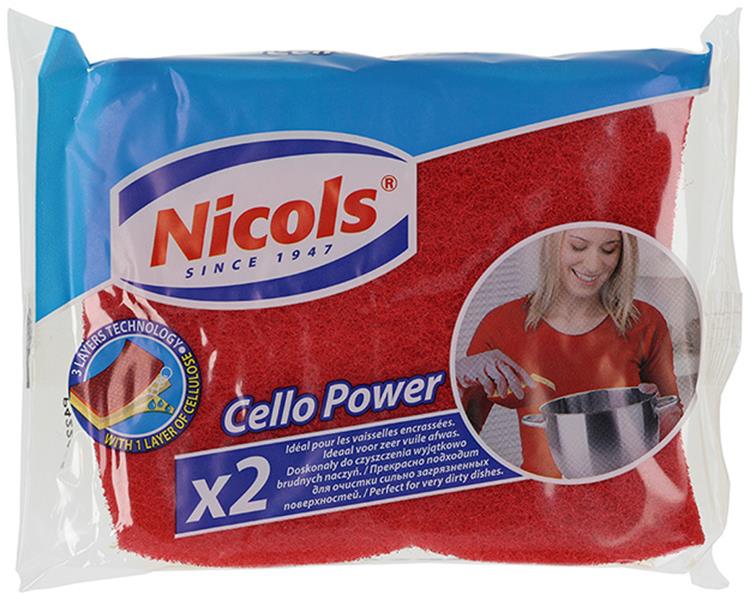 Nicols 1005986 - schuurspons 3laags cello power 2st | 14 stuks