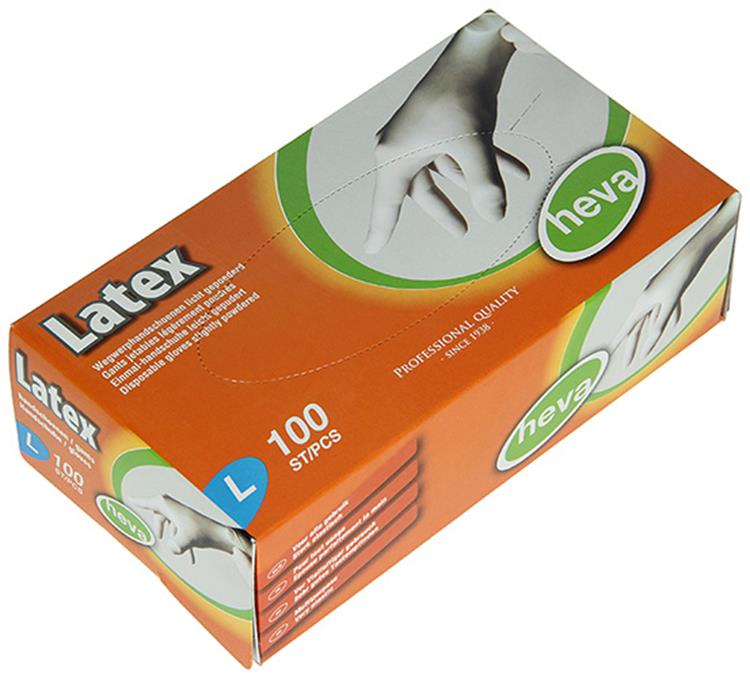 1001517 - handschoen latex l 100st | 2 stuks