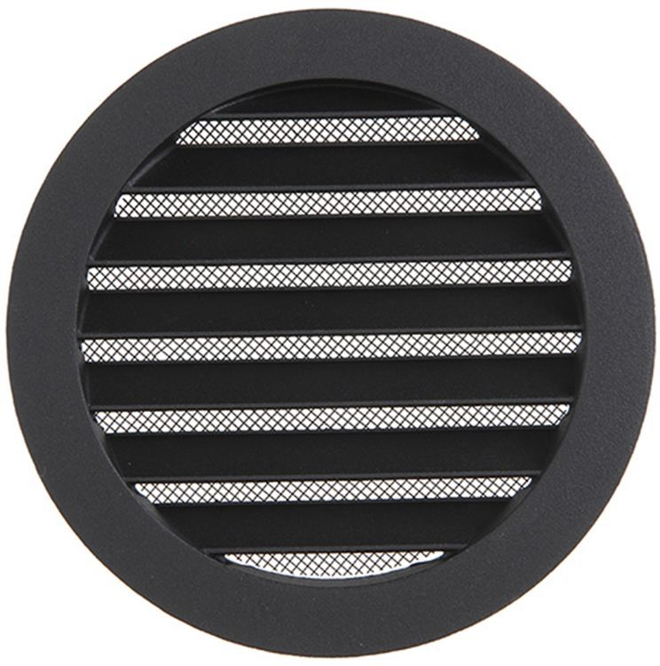 Renson 1061635 - inbouw rond schoepenr met gaas434r dia 160 ral 9005 zwart | 10 stuks