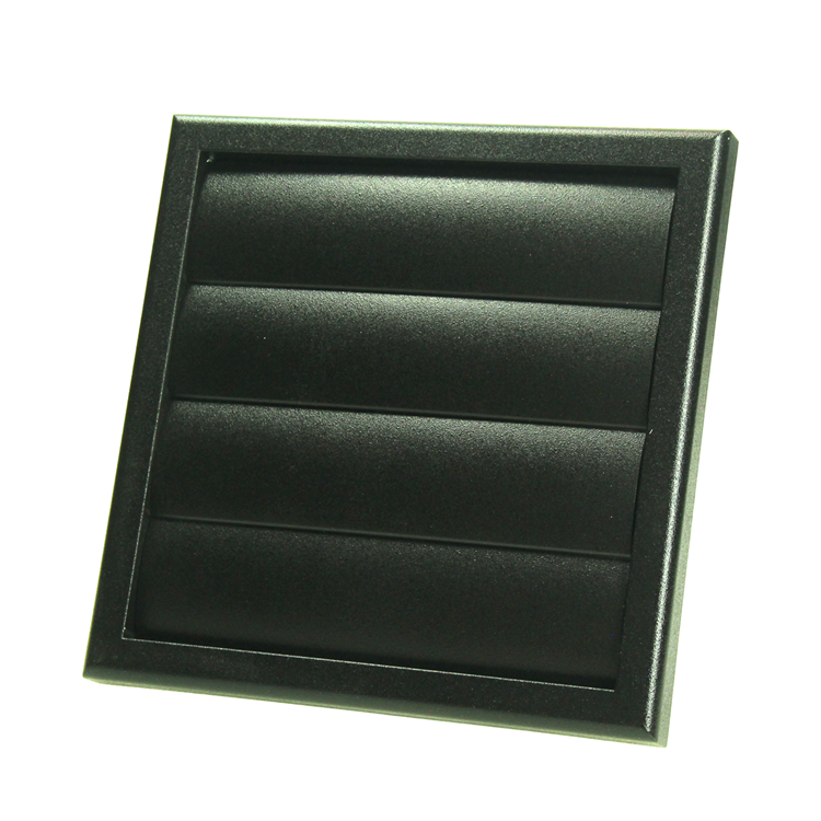 Renson 1069268 - dampkaprooster 4 klep pvc 742 (100-130) str 9005 (zwart) | 2 stuks