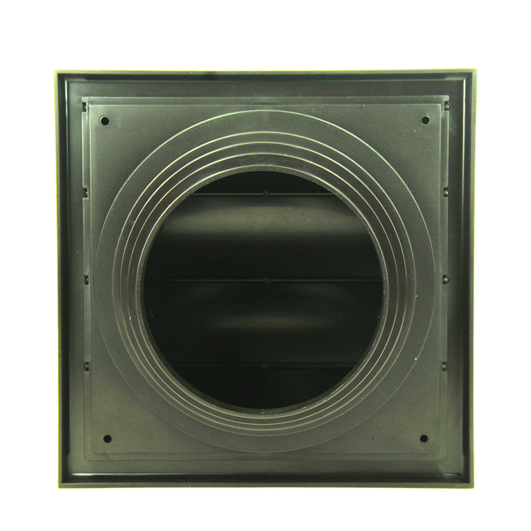 Renson 1069268 - dampkaprooster 4 klep pvc 742 (100-130) str 9005 (zwart) | 2 stuks