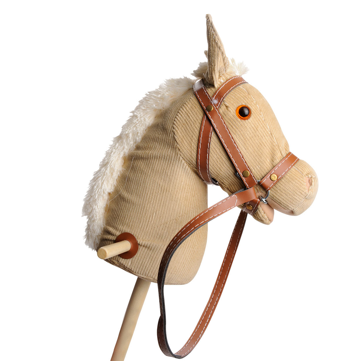 Speelhout houten stokpaard met geluid