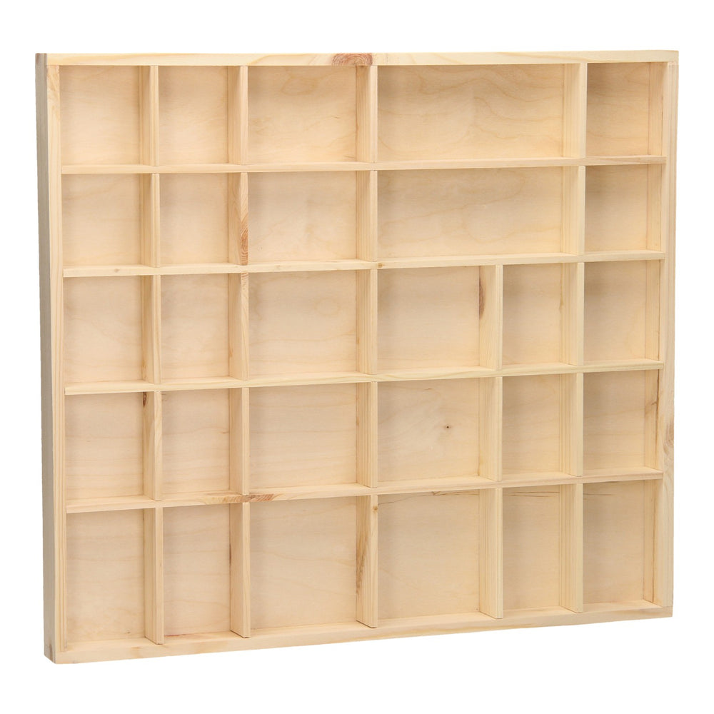 Small foot wooden letter tray rectangular large