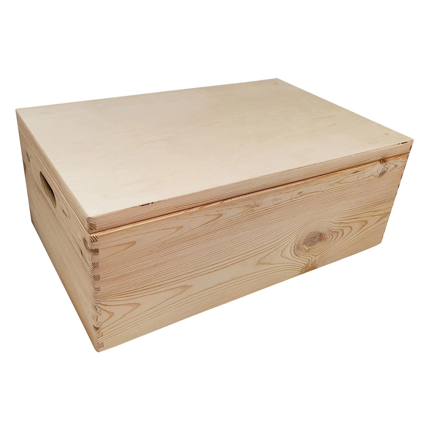 Speelhout Grenen Opbergkist met Klepdeksel (40x30x23cm)