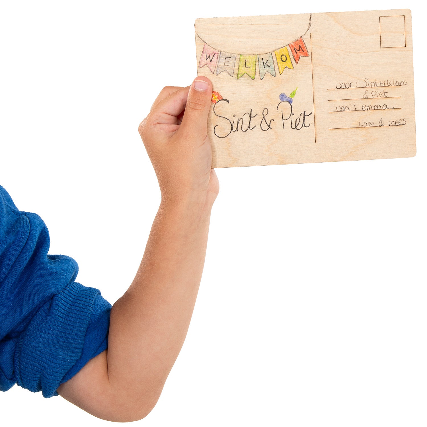 Playwood houten ansichtkaart multiplex