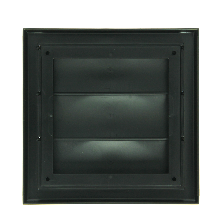 Renson 1069265 - opbouw dampkaprooster pvc 733 (154x154) str 9005 (zwart) | 2 stuks