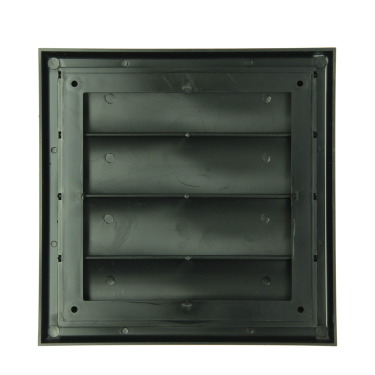 Renson 1069266 - opbouw dampkaprooster pvc 733 (187x187) str 9005 (zwart) | 2 stuks