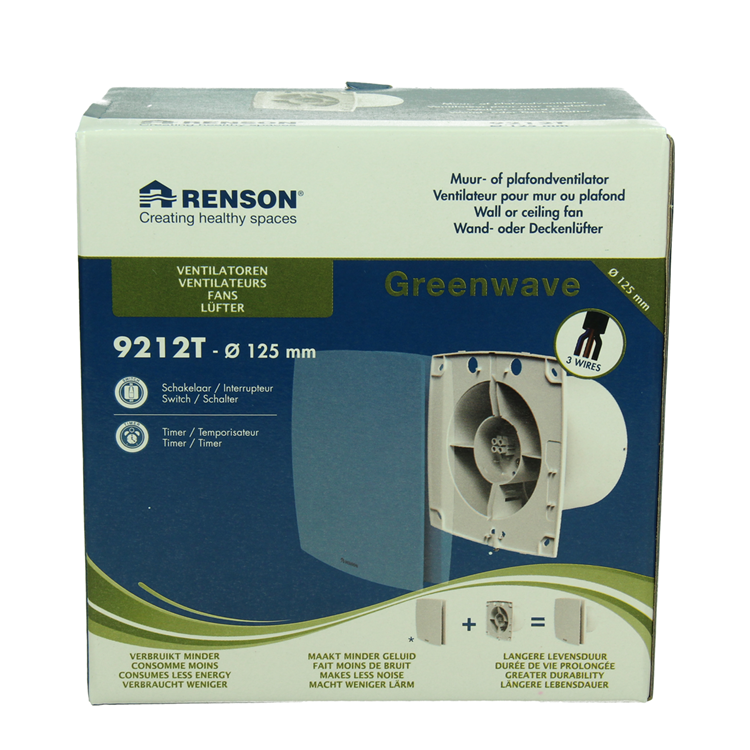 Renson 1069254 - mech. ventilator met timer 9212t (dia 125) | 2 stuks