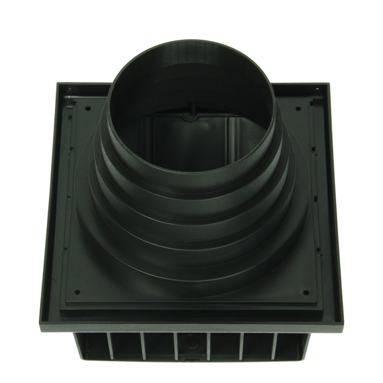 Renson 1069267 - dampkaprooster 1 klep pvc 741 (100-130) str 9005 (zwart) | 2 stuks
