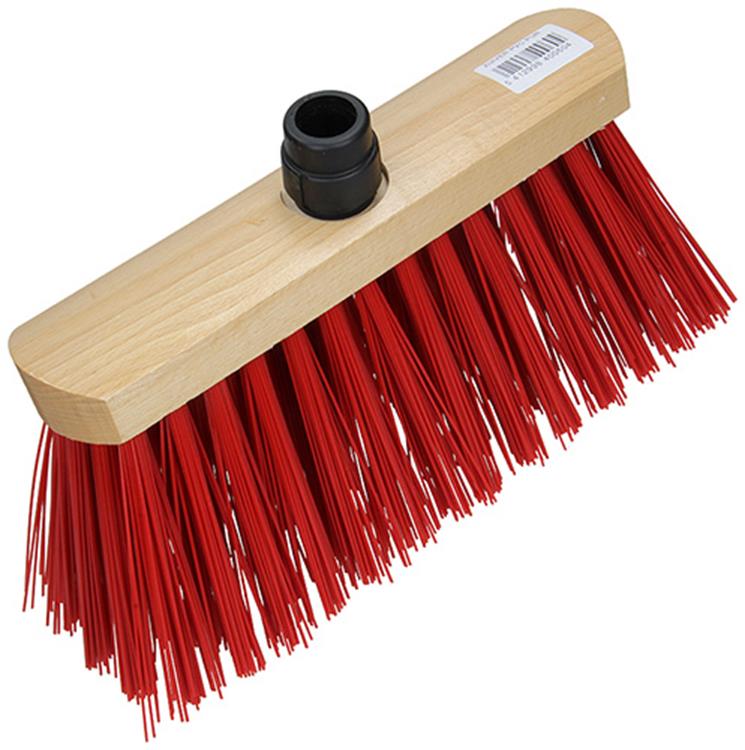 1008320 - veger rond hout blank gelakt pvc + st eb zwart tl | 6 stuks