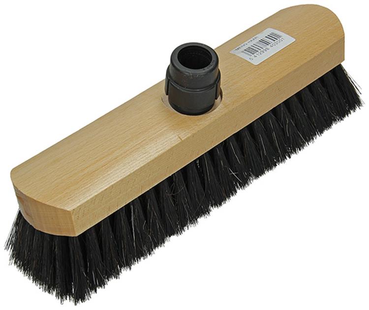 1008321 - binnenbezem zwarthaar rond hout blank gelakt + st eb tl30cm | 3 stuks
